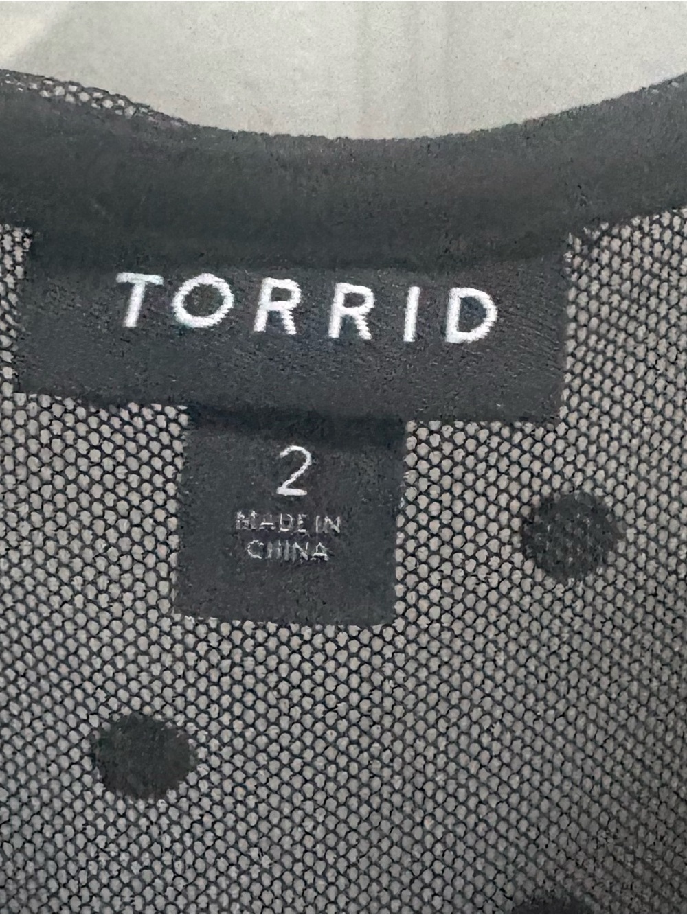 Torrid Black Sheer Polka Dot Maxi Dress Size 2 - Picture 4 of 4